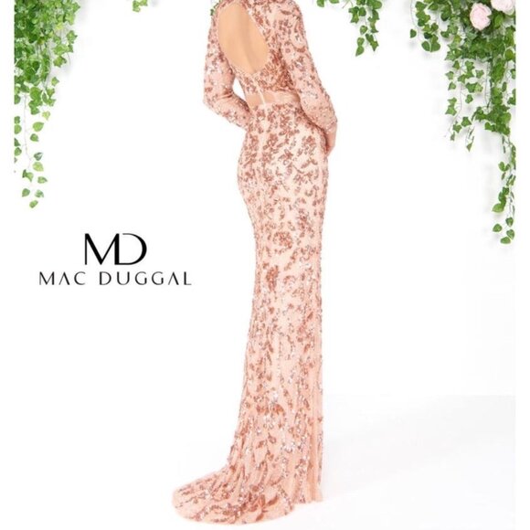 Full length sequinned gown by Mac Duggal - Picture 2 of 4